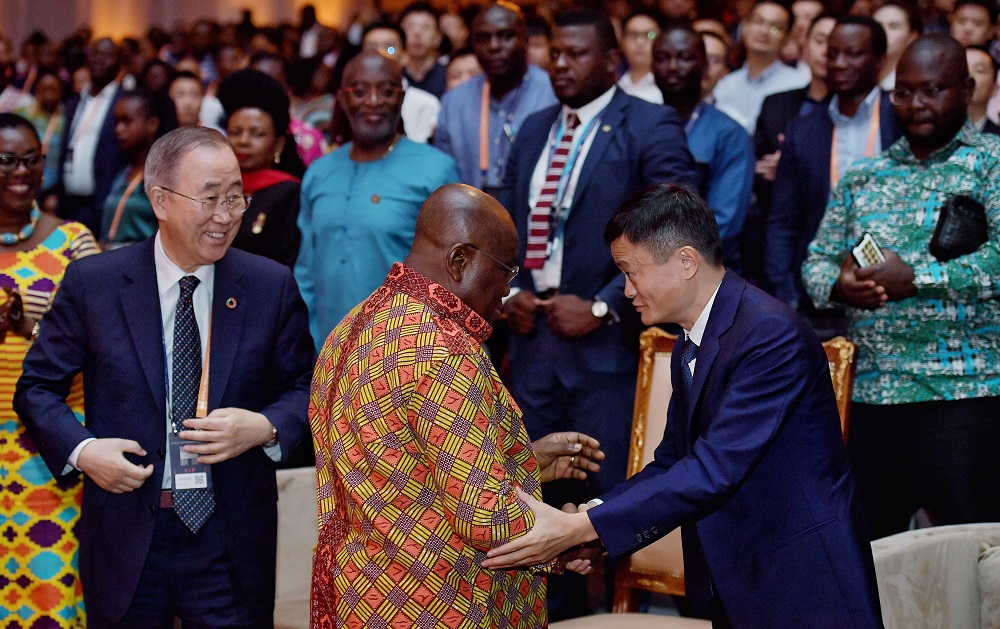 聯合國前秘書長潘基文（圖左）及加納總統Nana Akufo-Addo（圖中）均成為首屆非洲創業者大賽決賽的座上客。