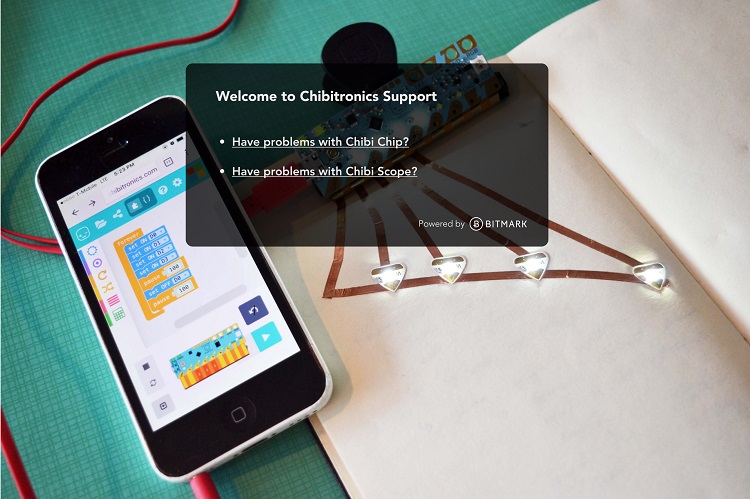 1. 當使用Chibitronics產品發生問題，用戶可以先到Chibitronics網站尋找解決辦法。