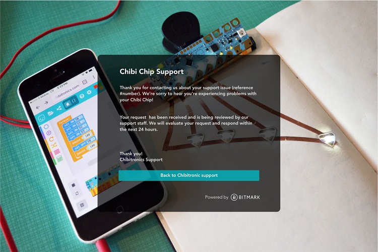 4. Bitmark號碼有助Chibitronics快速了解出現問題的產品，例如是產品批次或類型，可以加快整個處理問題的效率；而Chibitronics會在收到查詢後的24小時內會給用戶提供反饙。