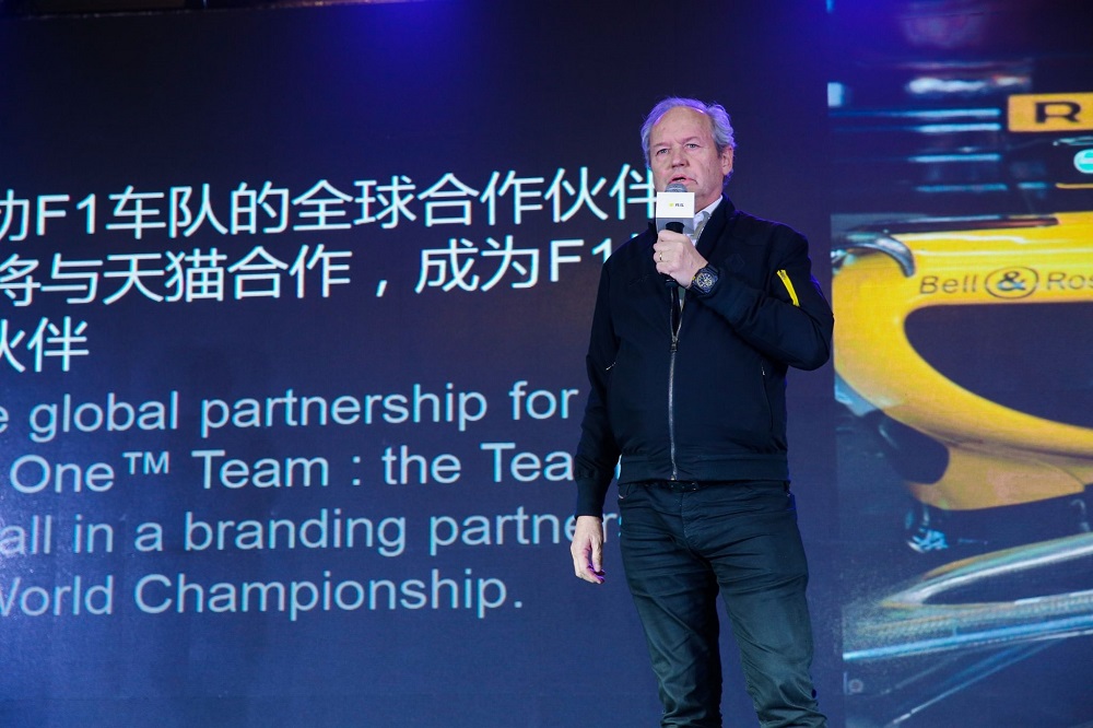 雷諾運動賽車部總裁Jérôme Stoll相信，與天貓合作有助提升雷諾在中國市場的知名度。
